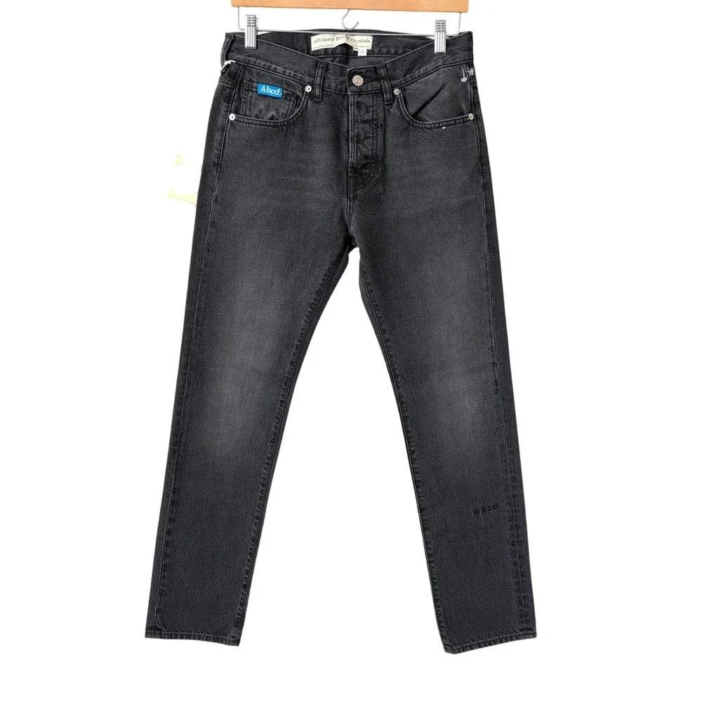 NWT Advisory Board‎ Crystals Abcd Jeans Faded Black Straight Leg Denim 30 Italy